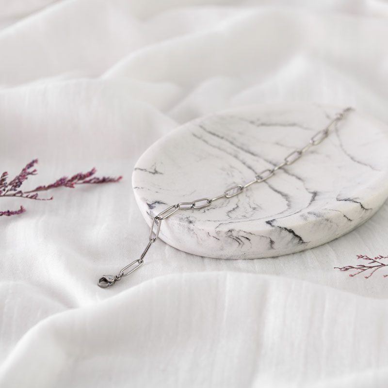 Bracelet MailleRectangle Argent