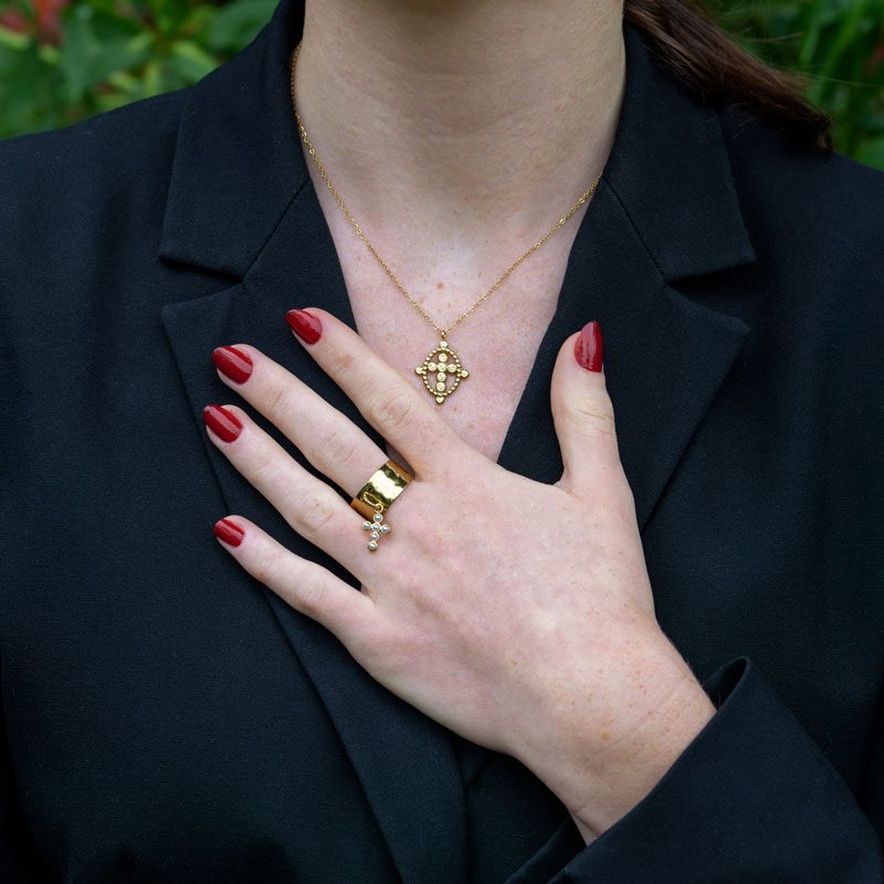 Parure BagueEmy CollierCourtAcier ORt