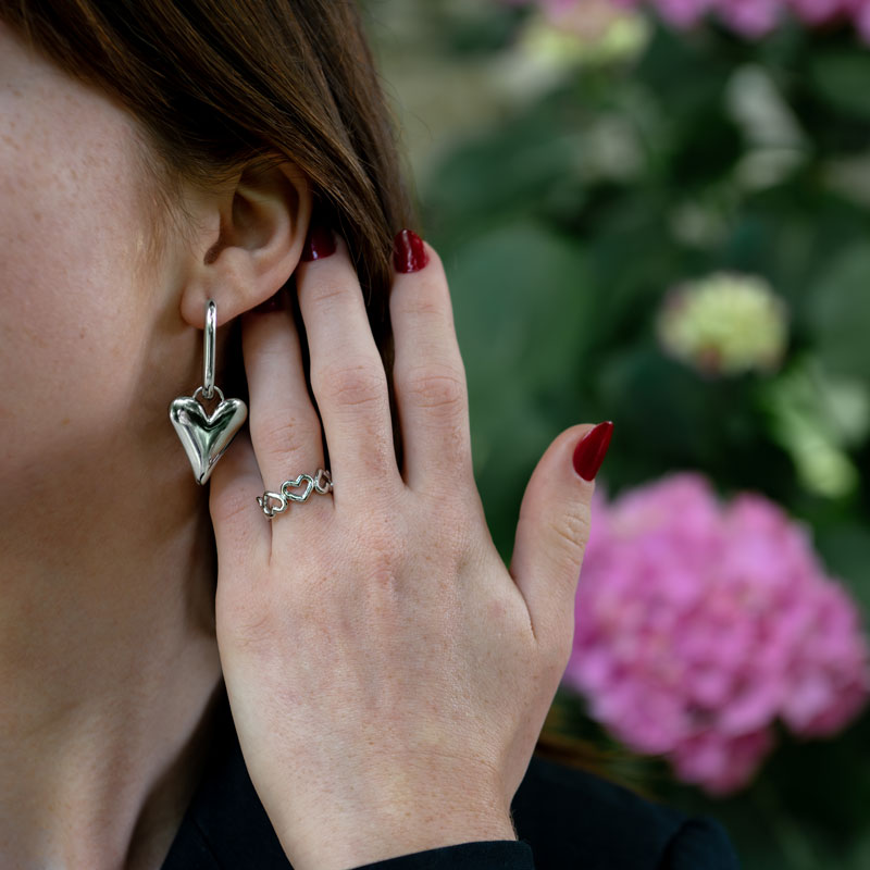 Parure OreilleVenise BagueRomy Argent